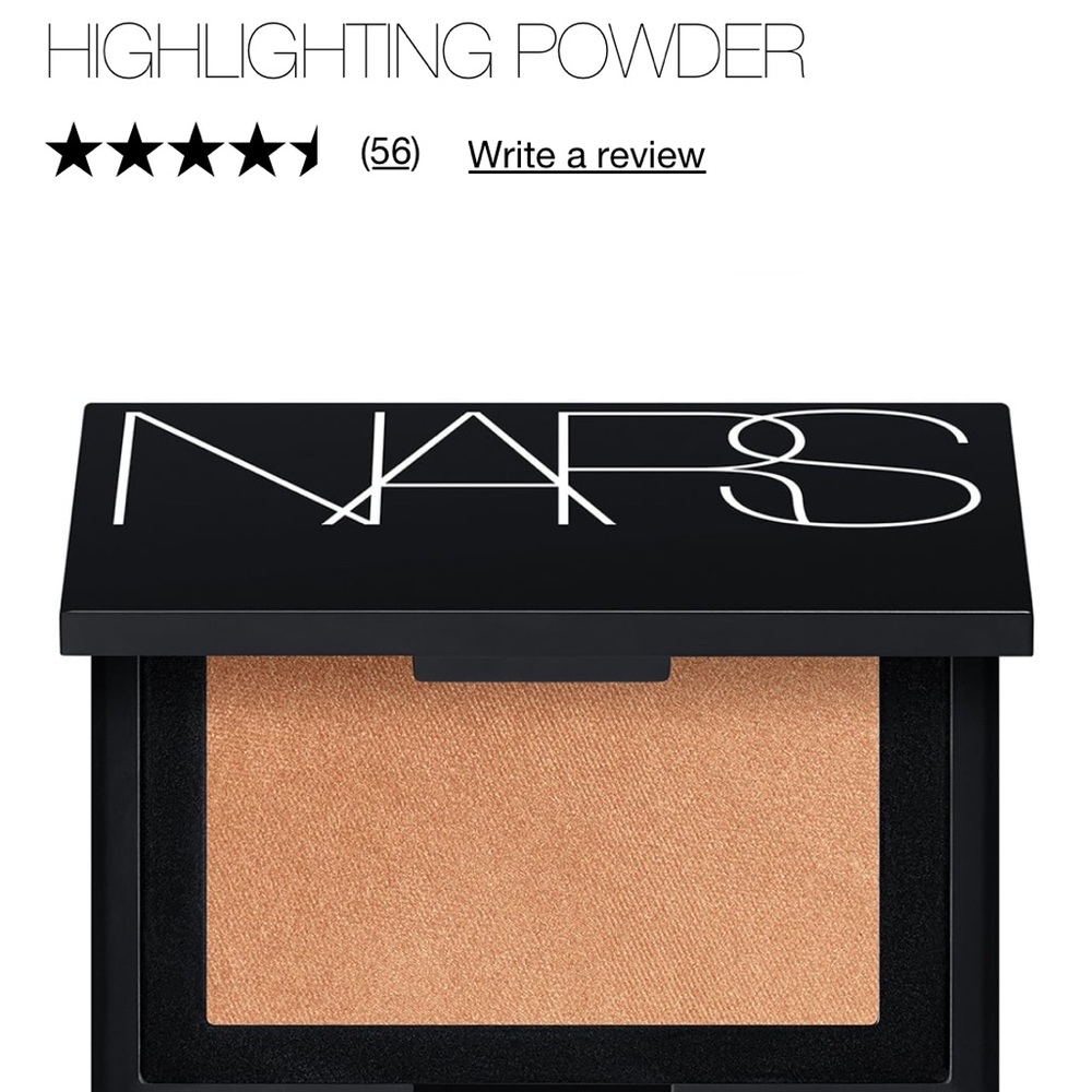 NARS highlighting powder in the color Ibiza (yellow gold) net wt. 0.49 oz. 14 g